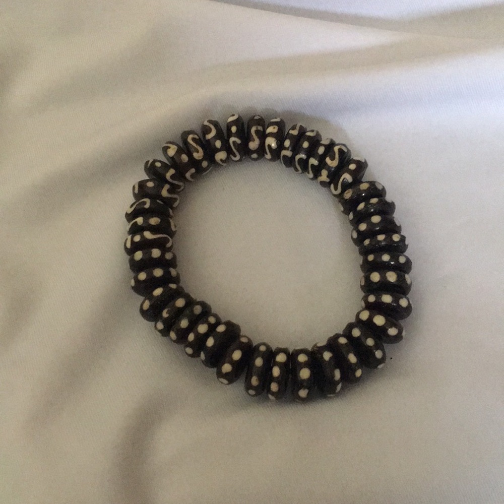 Batik Dye Bone Beads Bracelet